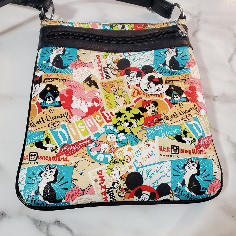Disney Parks Mickey Mouse Crossbody Purse Classic Collage Pattern - Picture 5 of 16